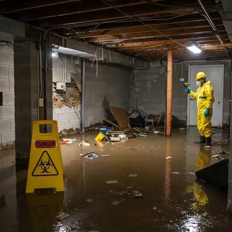 Flooded Basement Electrical Hazard in Summerside, OH Property